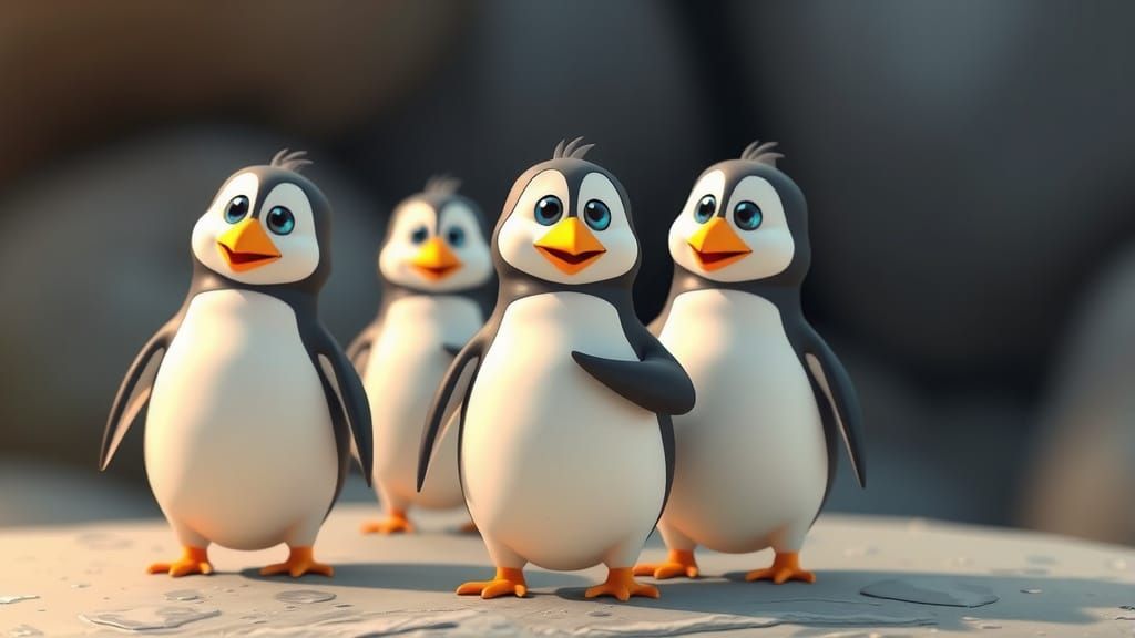 Cartoon Penquins