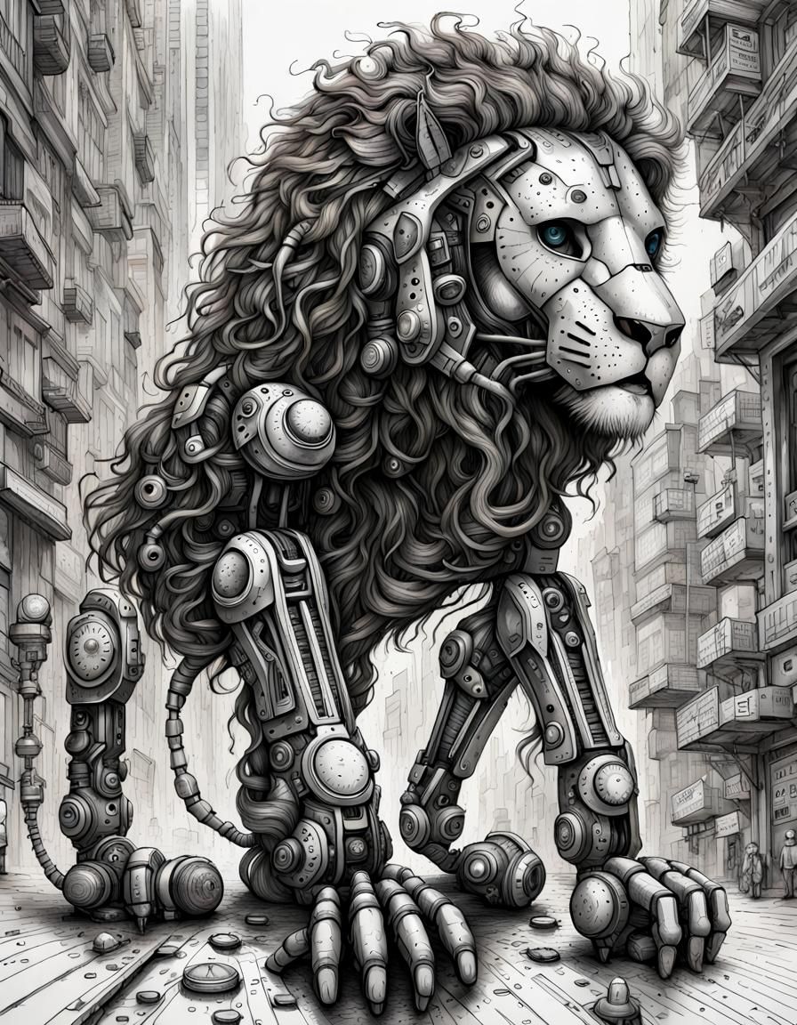 Lion cyborg