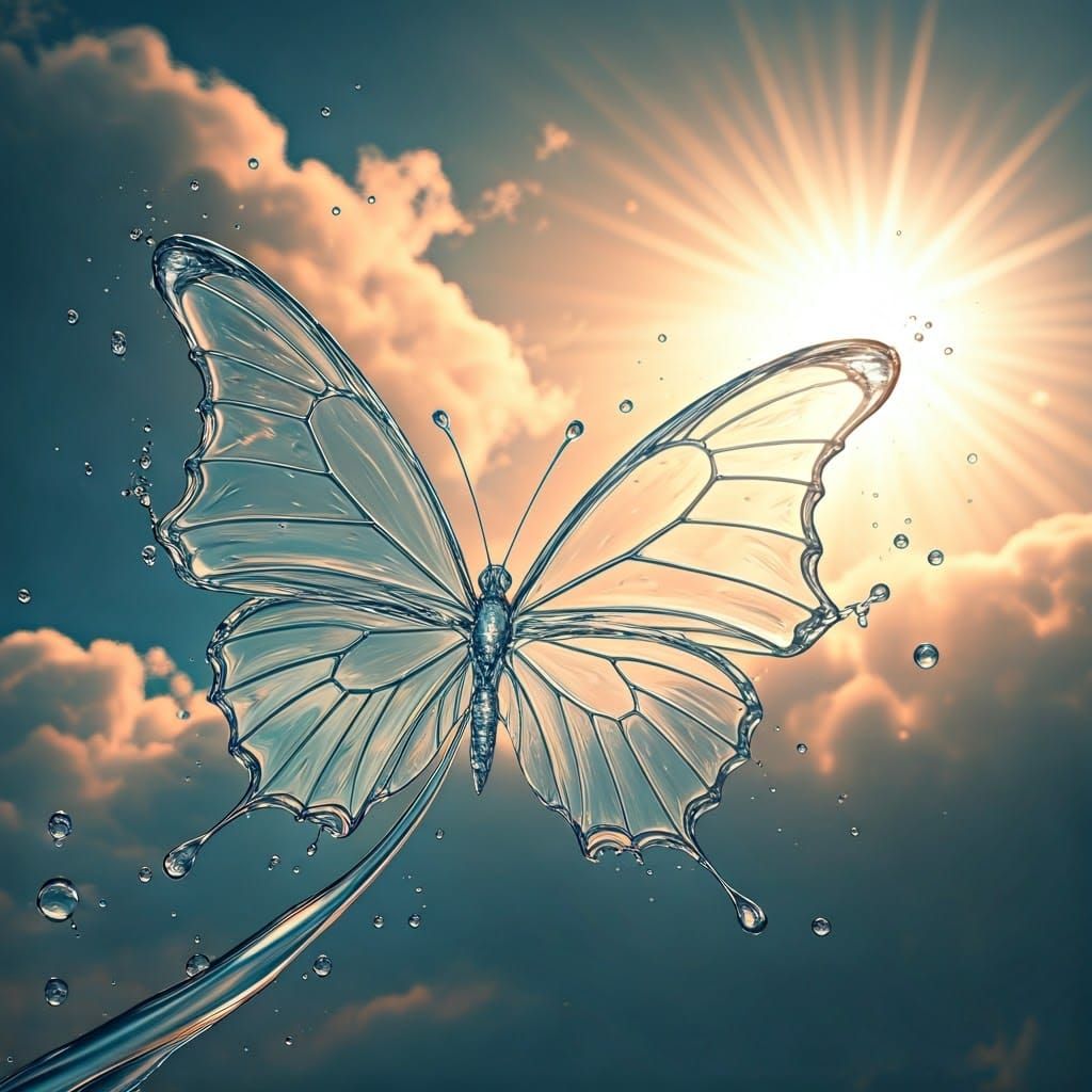 Water Butterfly in Ethereal Sunlight