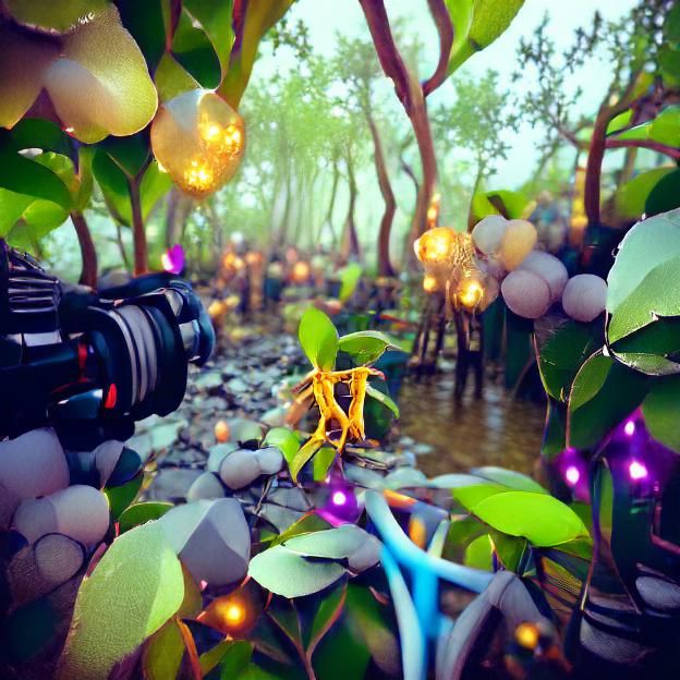 Magical Mangrove Swamp at Dusk in Hyperrealism