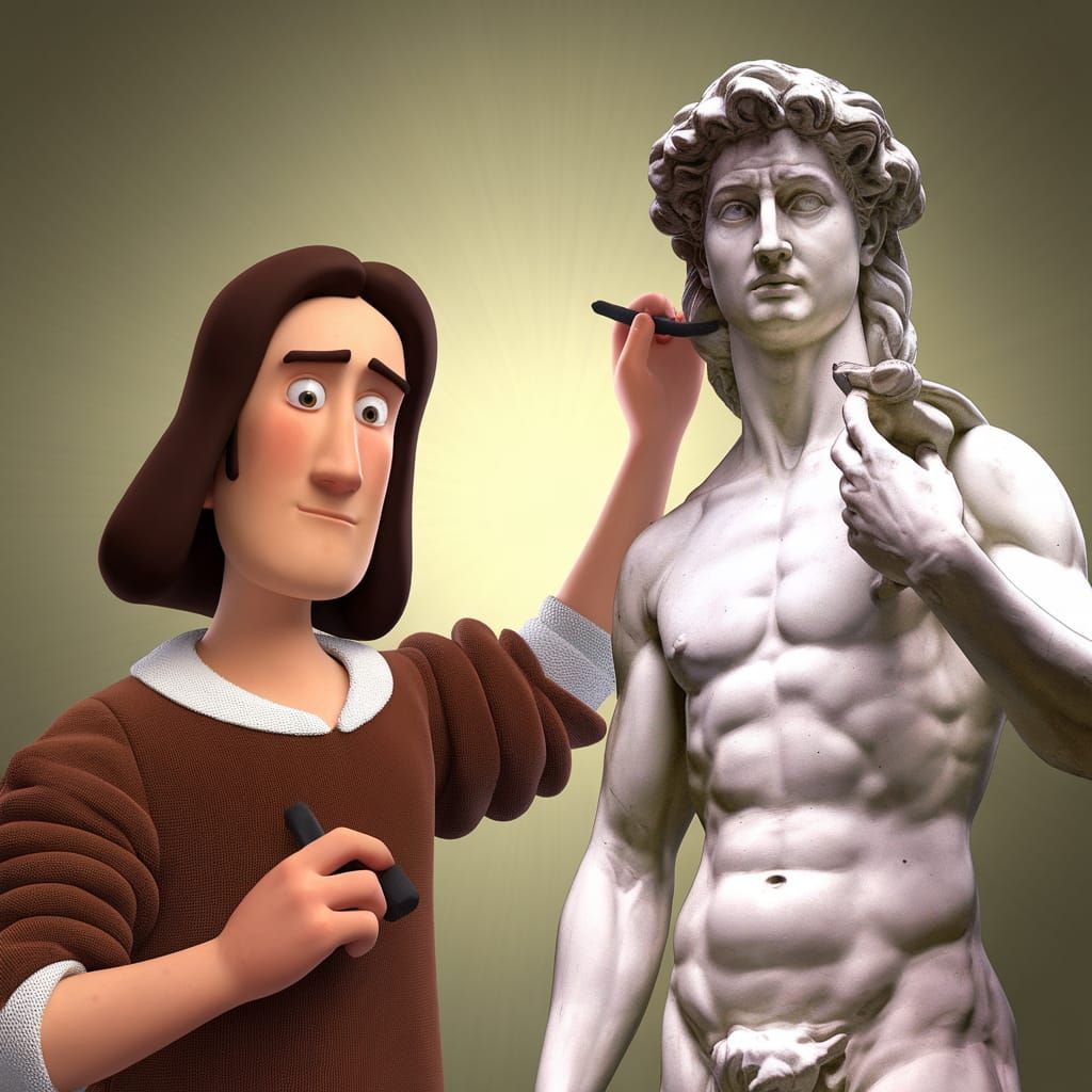 Da Vinci's Prank: A Pixar-Style Masterpiece