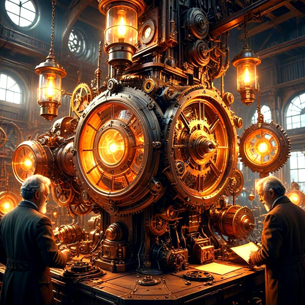 Steampunk Inventor Unveils Futuristic Machine in Gears and G...