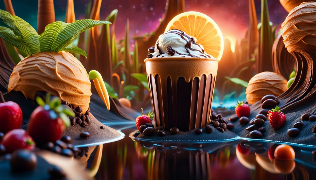 Fantasy Alien World of Ice Cream and Soda