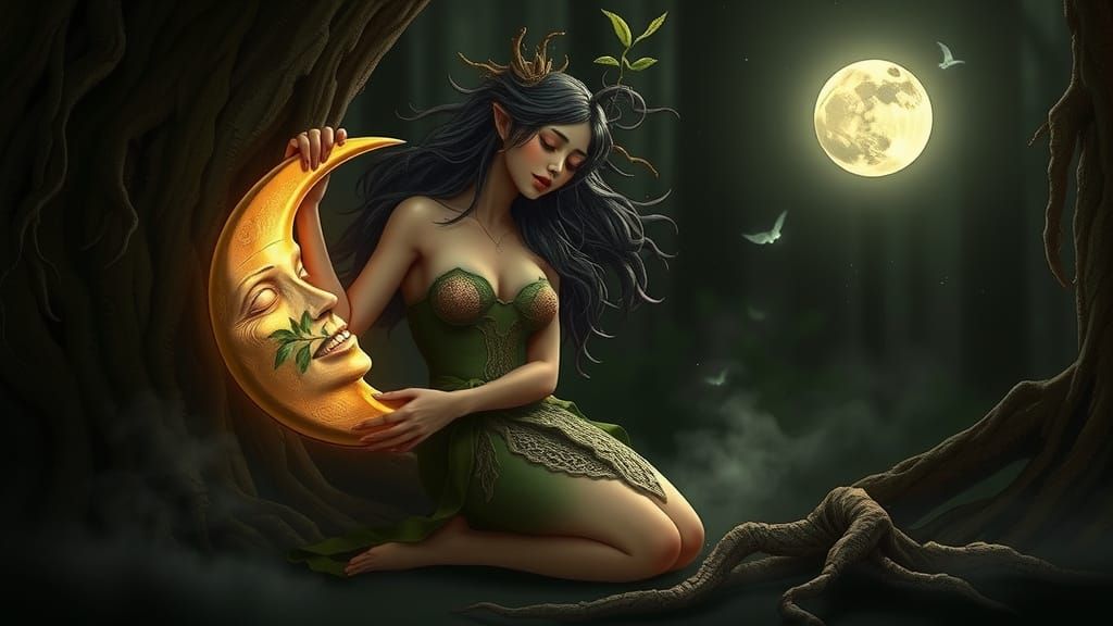 Asian Forest Nymph Guardians Nature's Secrets