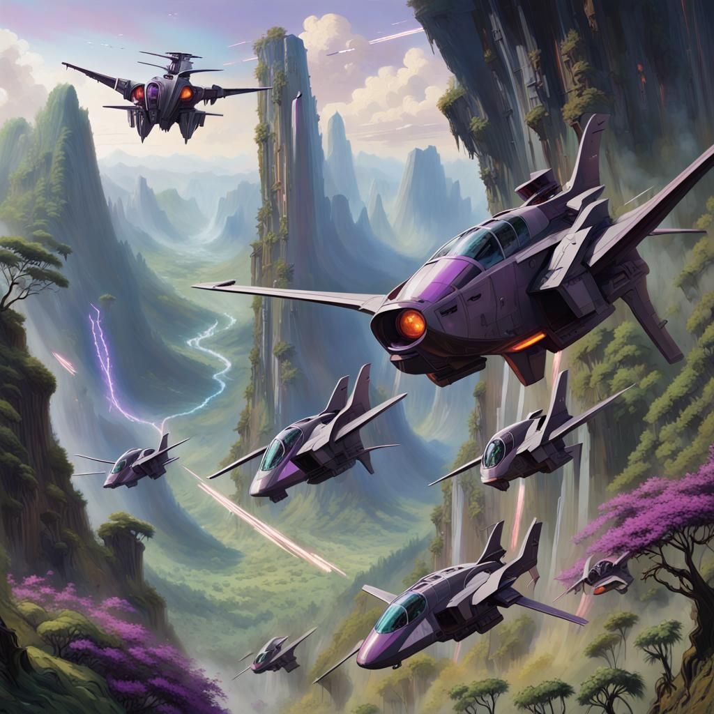 Goblin Troopers Under Fire: Futuristic Battlefield Scene