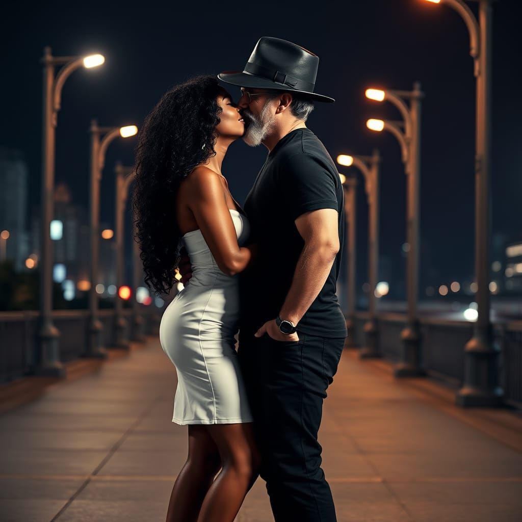 Jamaican Woman's First Kiss on City Sidewalk