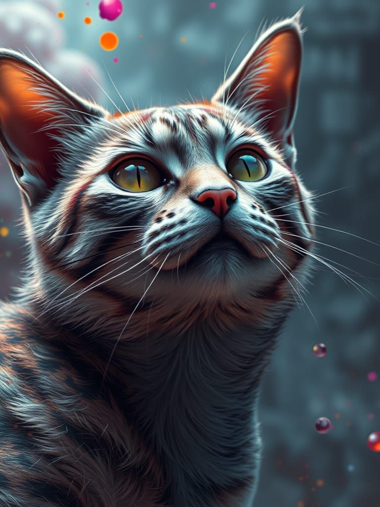 Dada Cats in Pastel Colors: An Airbrush Art Piece