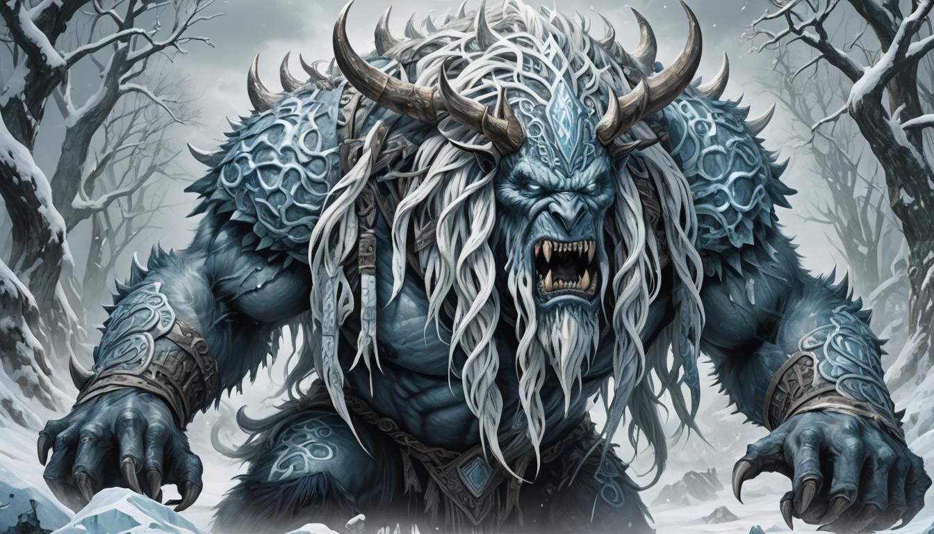 Fearsome Frost Giant of Nordic Legend