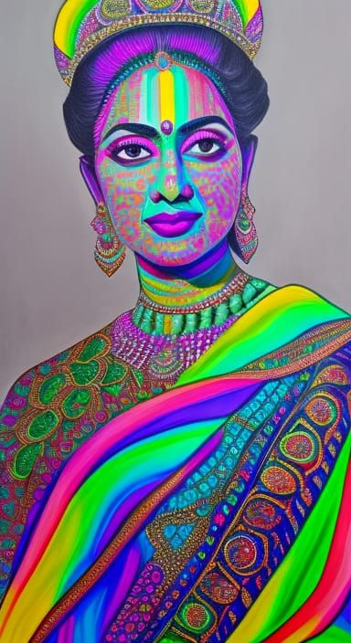 Shiva Portrait in Realistic Pewter Ink Style