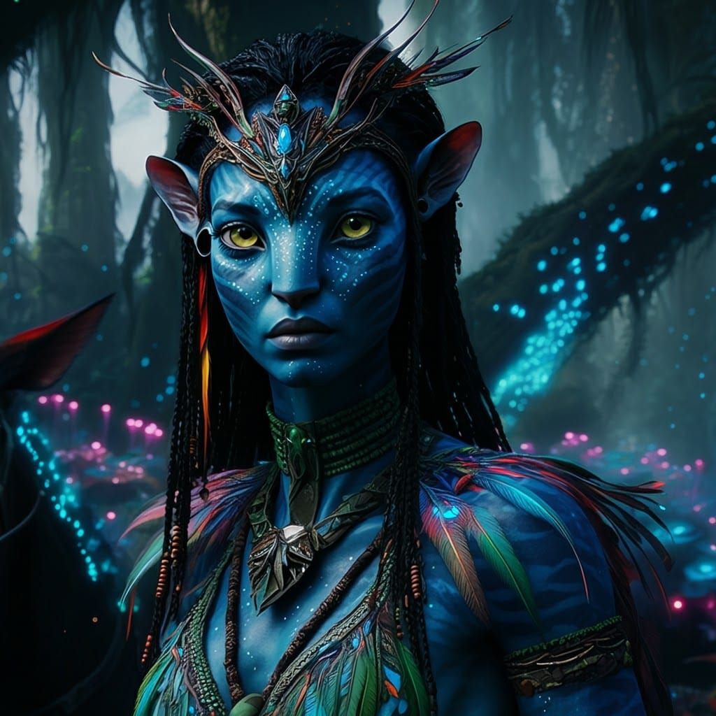Brenda Song as a na'vi from Avatar.
