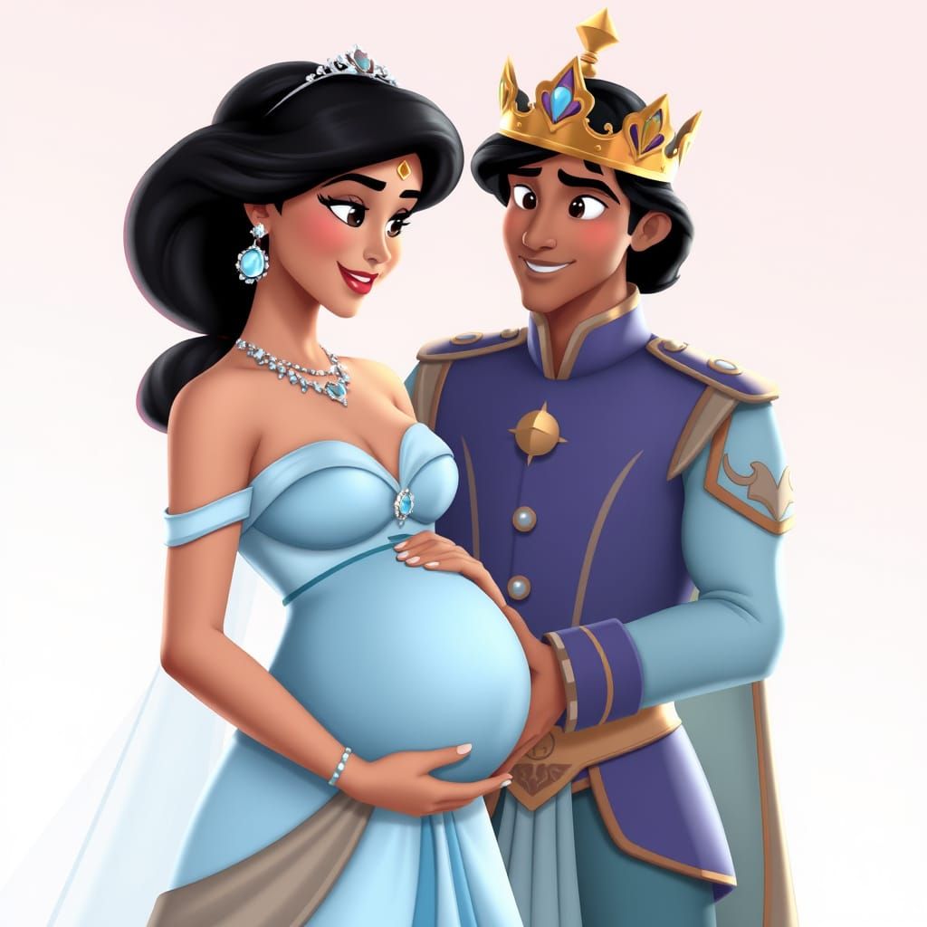 Jasmine and Aladdin: Regal Pregnancy Portrait