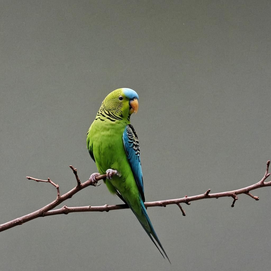 Single Parakeet Portrait