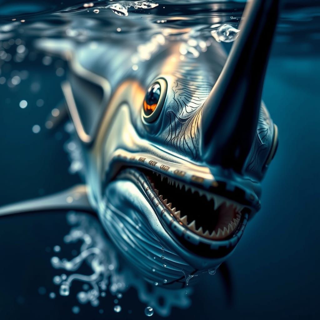 Hyperrealistic Marlin in High Definition