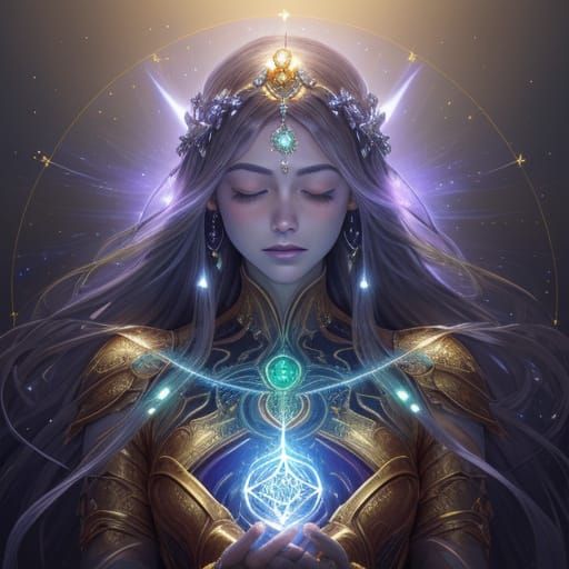 Ethereal Goddess Radiates Peace and Harmony