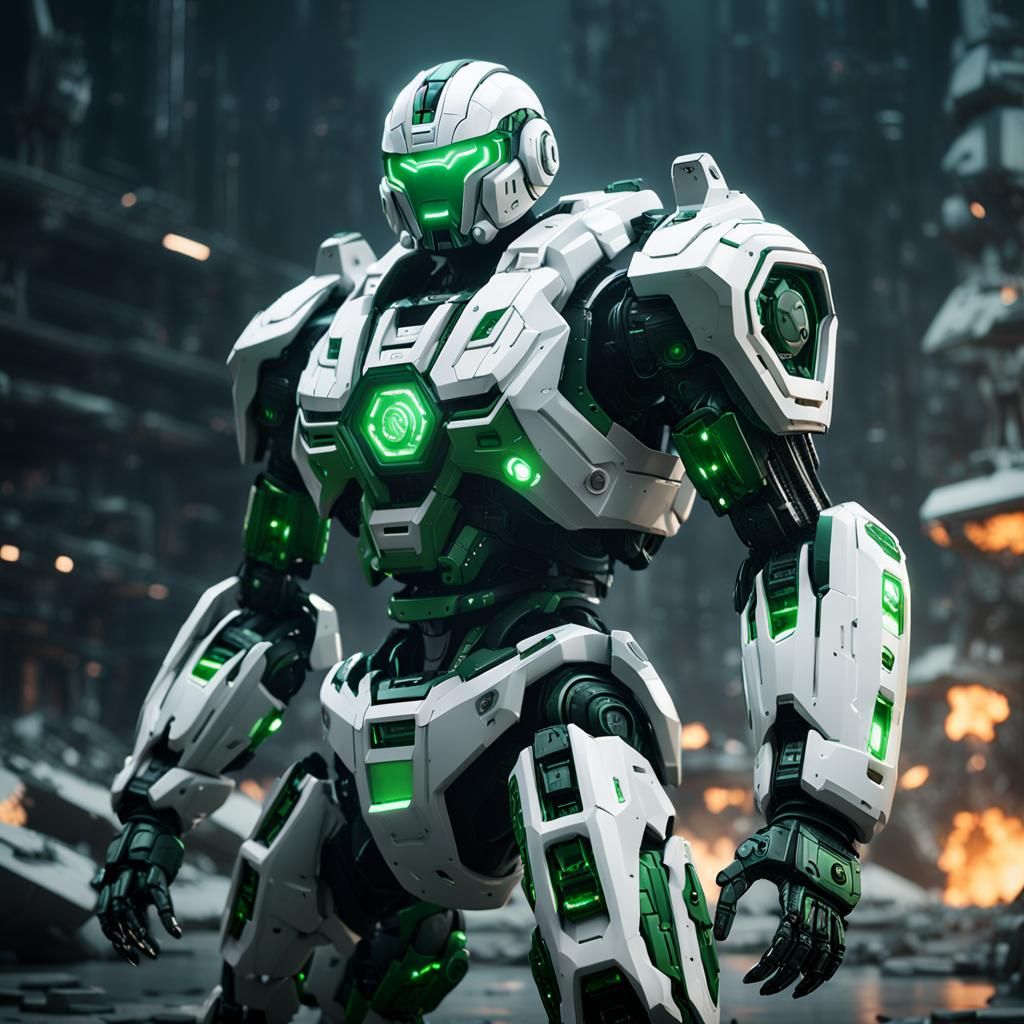 Futuristic Spartan Argonaut Mech Warrior