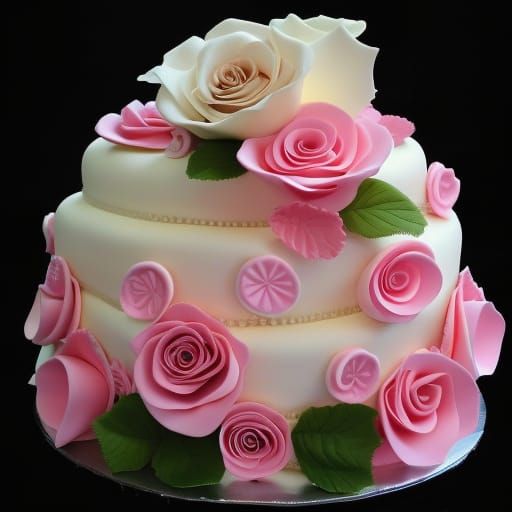 Elegant 3D Wedding Cake in 32K Resolution