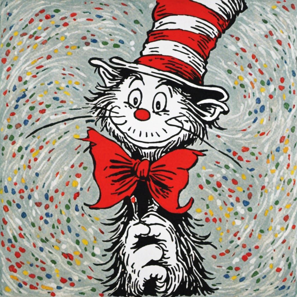 Seussified Cat in the Hat Illustration