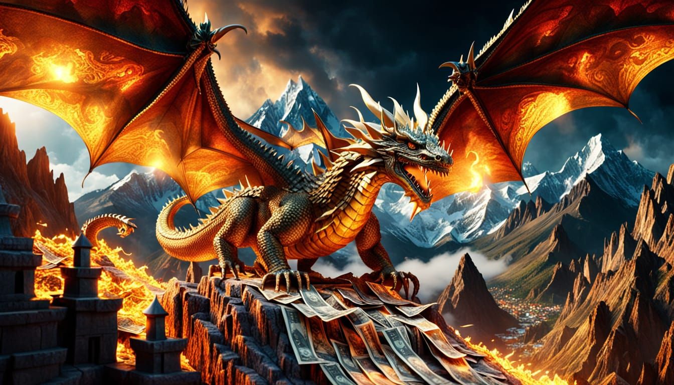 Colossal Gold Dragon on Money Mountain