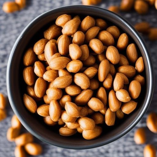 Ultrarealistic Shelled Peanuts in Sharp Focus Macro Photo