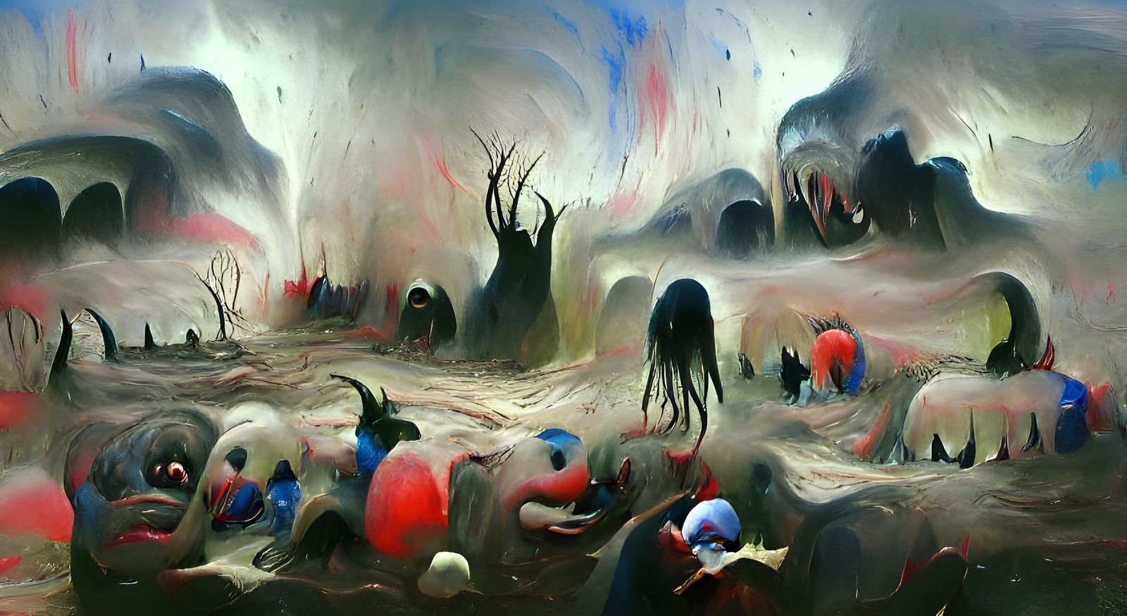 Demonic Faces Rise: An Expressionist Horror