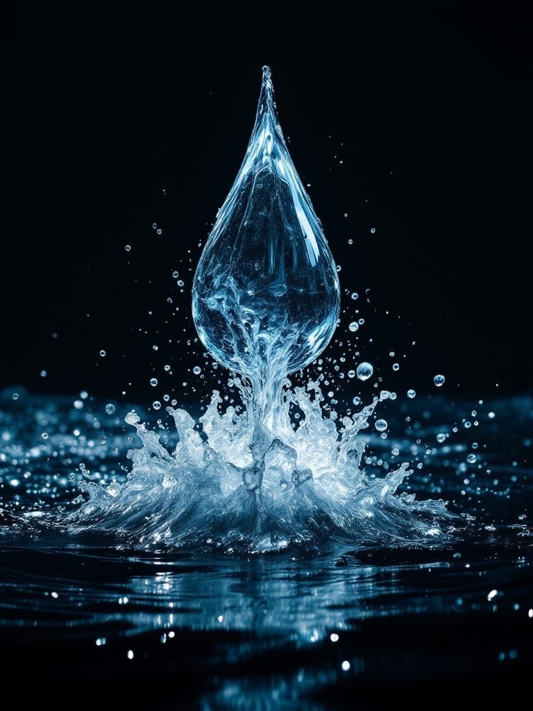 Anthropomorphic Bittersweet Teardrops Explode Over Ocean