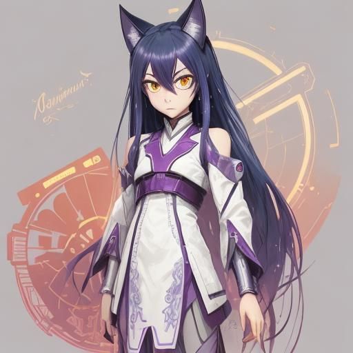 Heroic Anime Character in Futuristic Cityscape