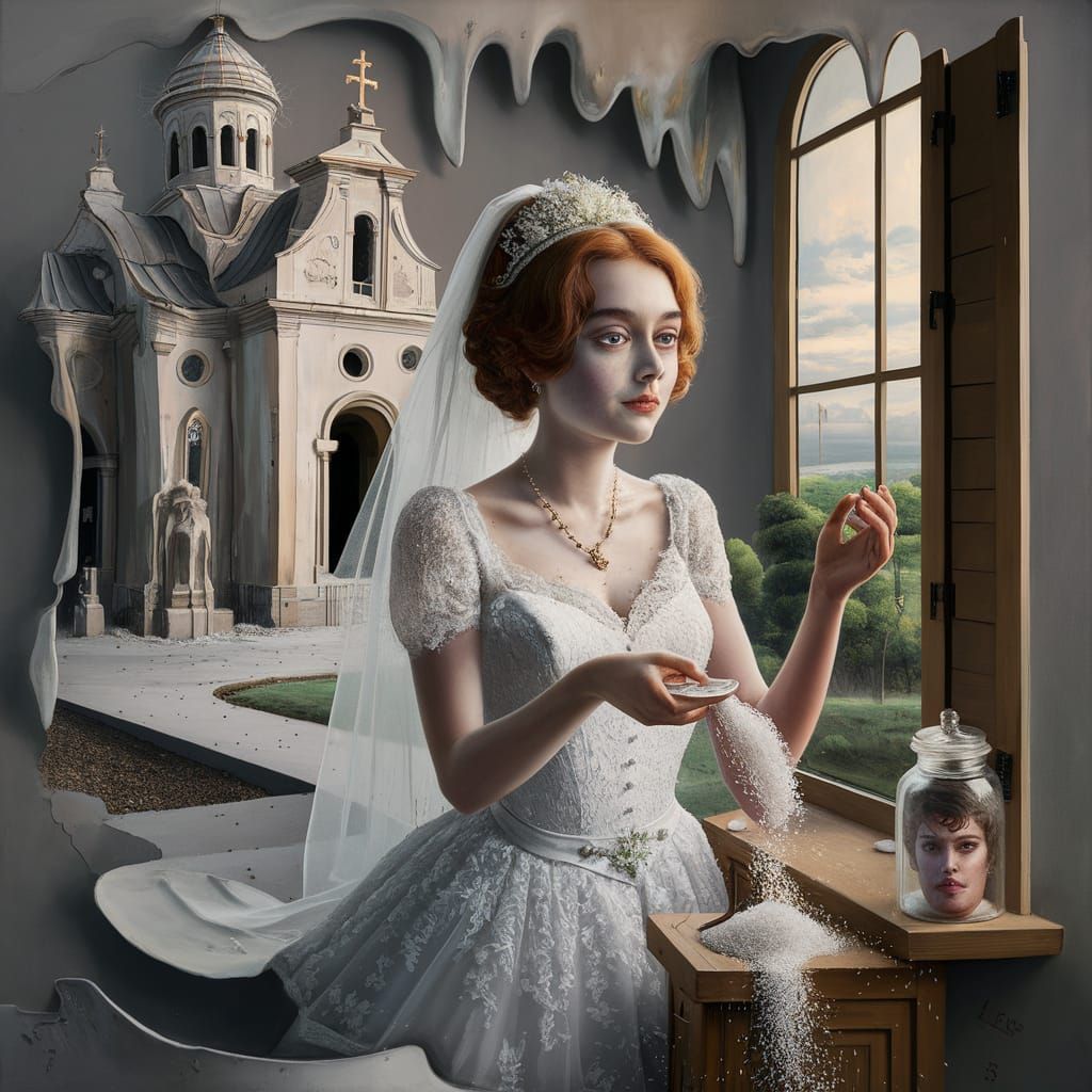 Surrealist Eleanor Rigby in Melting Church