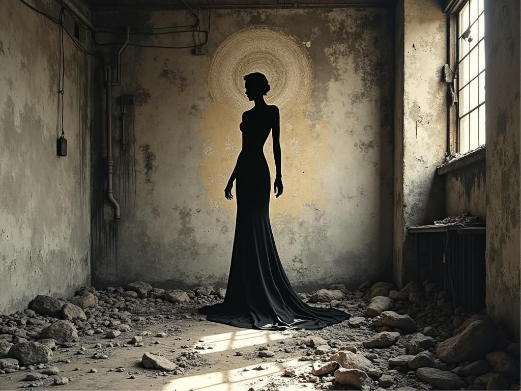 Submerged Gothic Ruin with Precisionist Couture