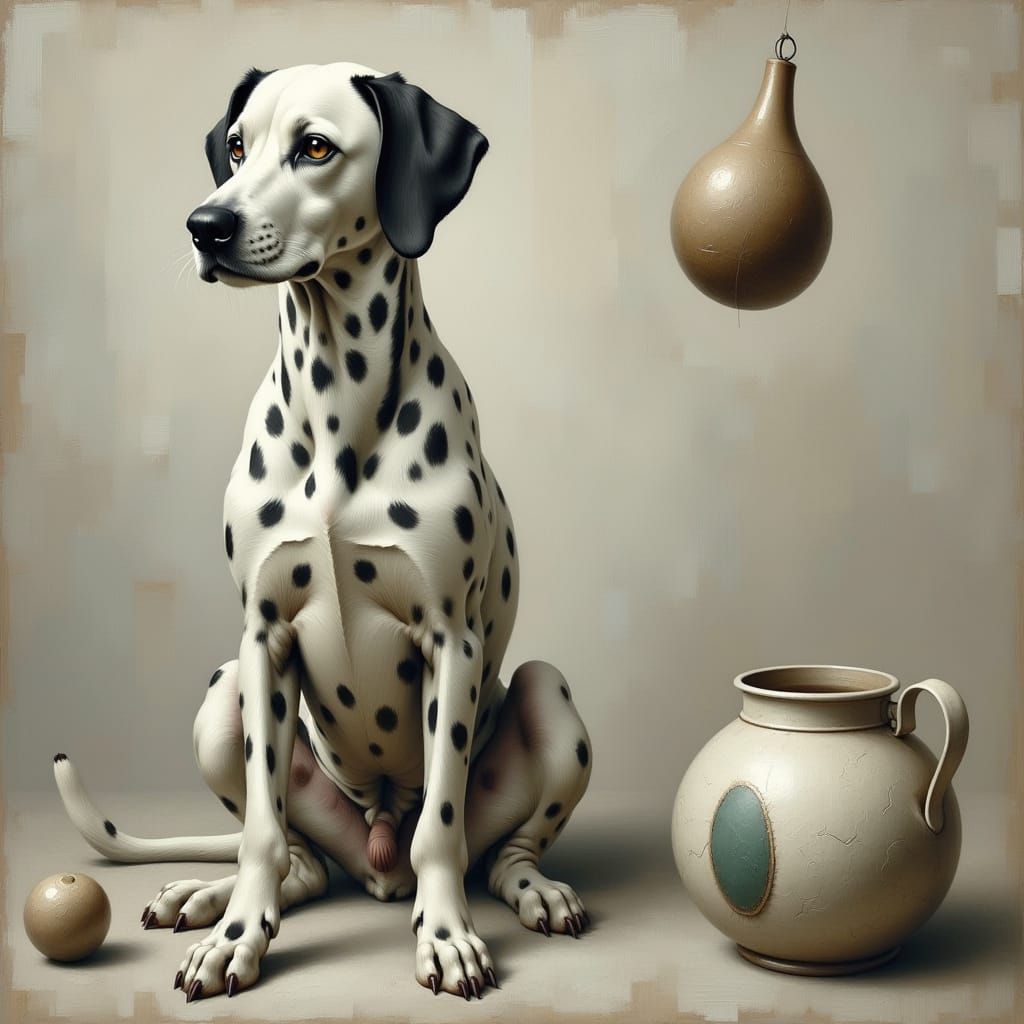 Surreal Dalmatian in Salvador Dali Style