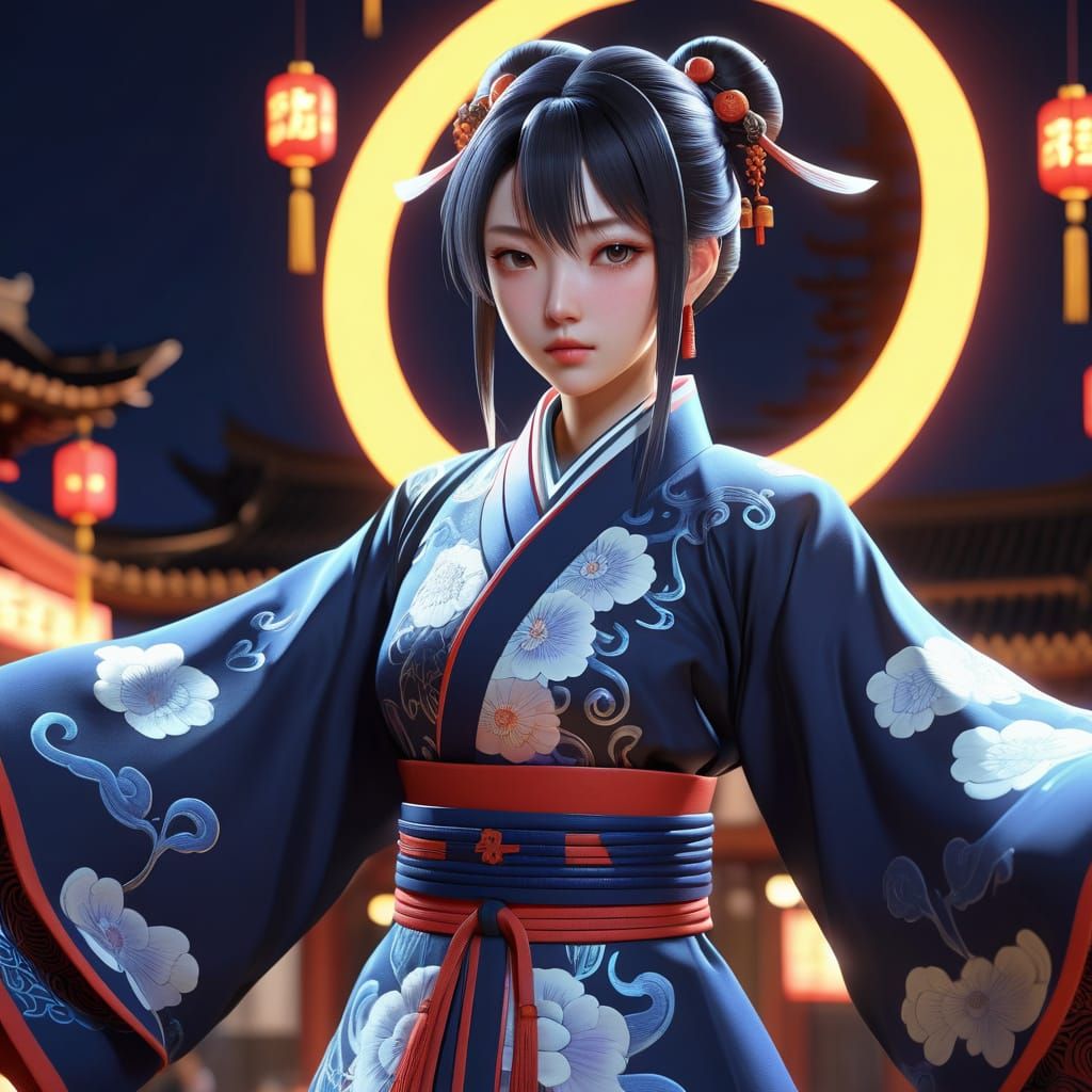Elegant Character in Chinese Fantasy 3D Animation