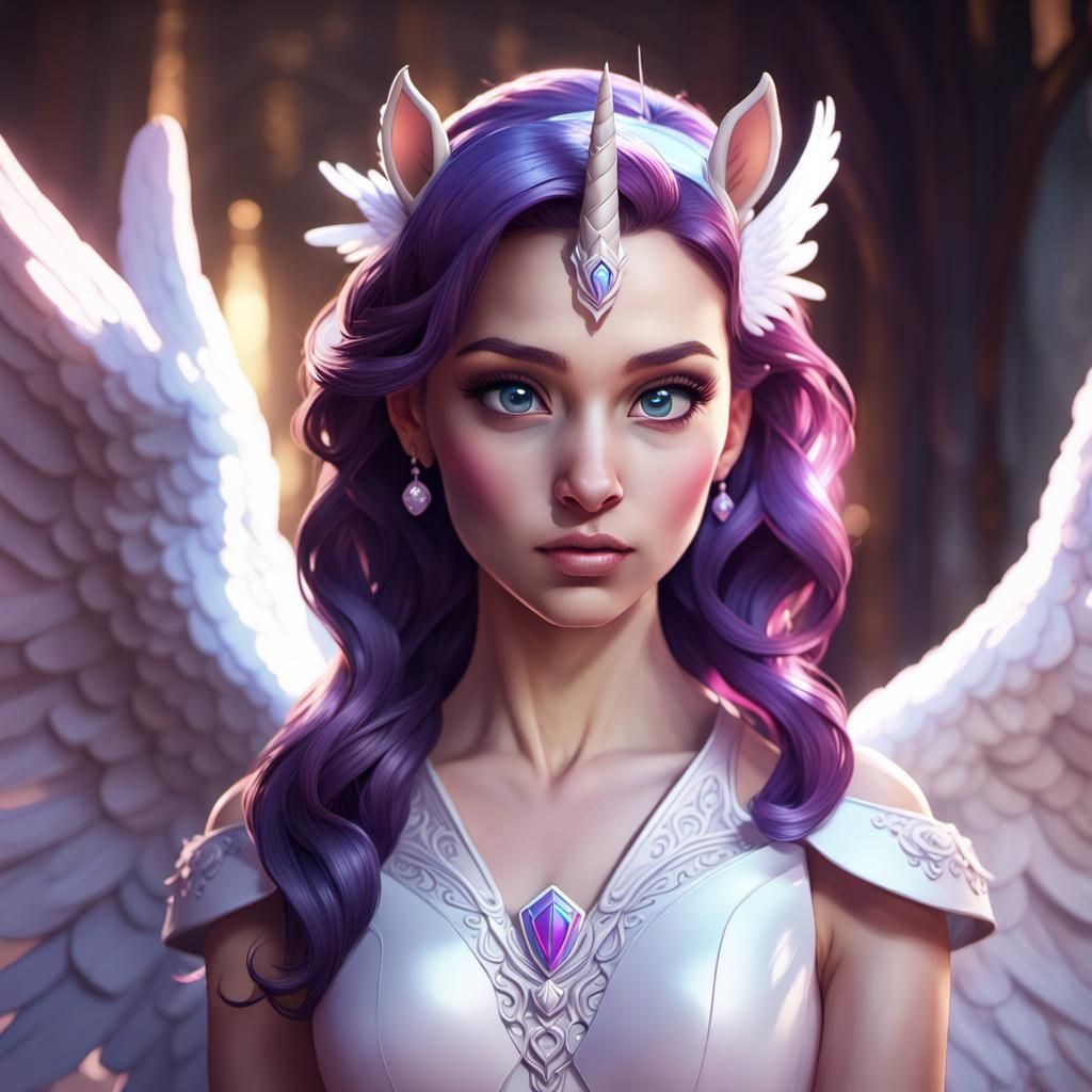 Winged Unicorn Princess Rarity Portrait