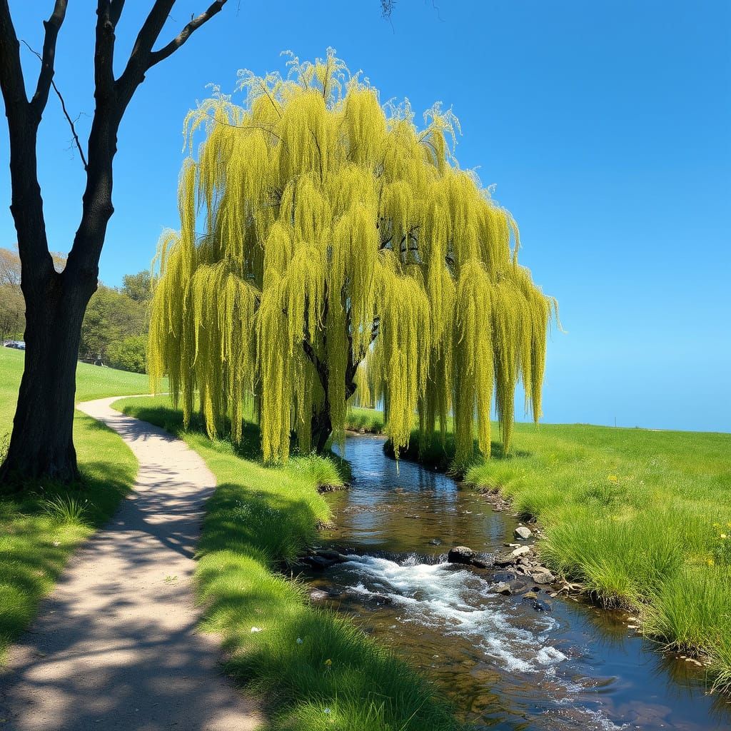 A Moment's Peace Under a Willow's Shade