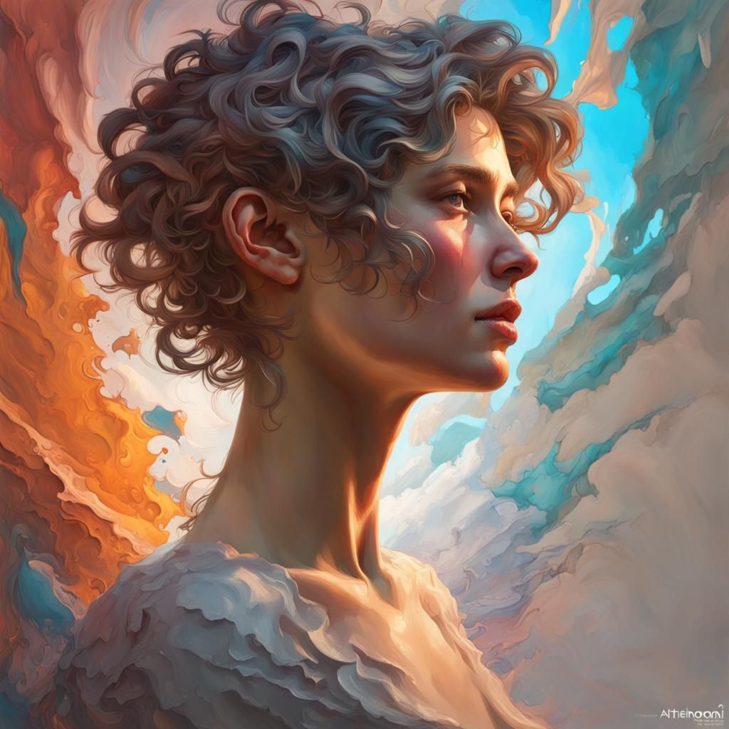 Impasto Mandelbrot Fractal in Dynamic Lighting