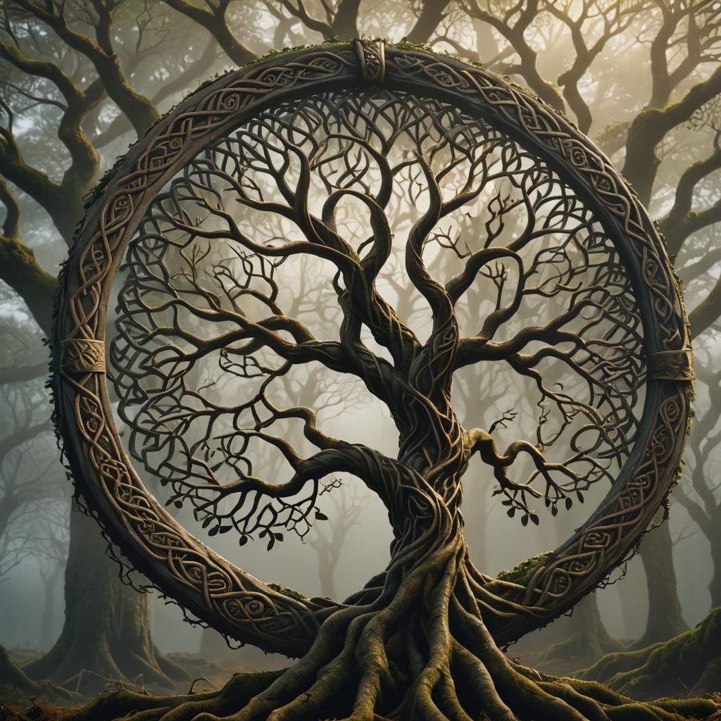 Mystical Celtic Tree of Life in Digital Art