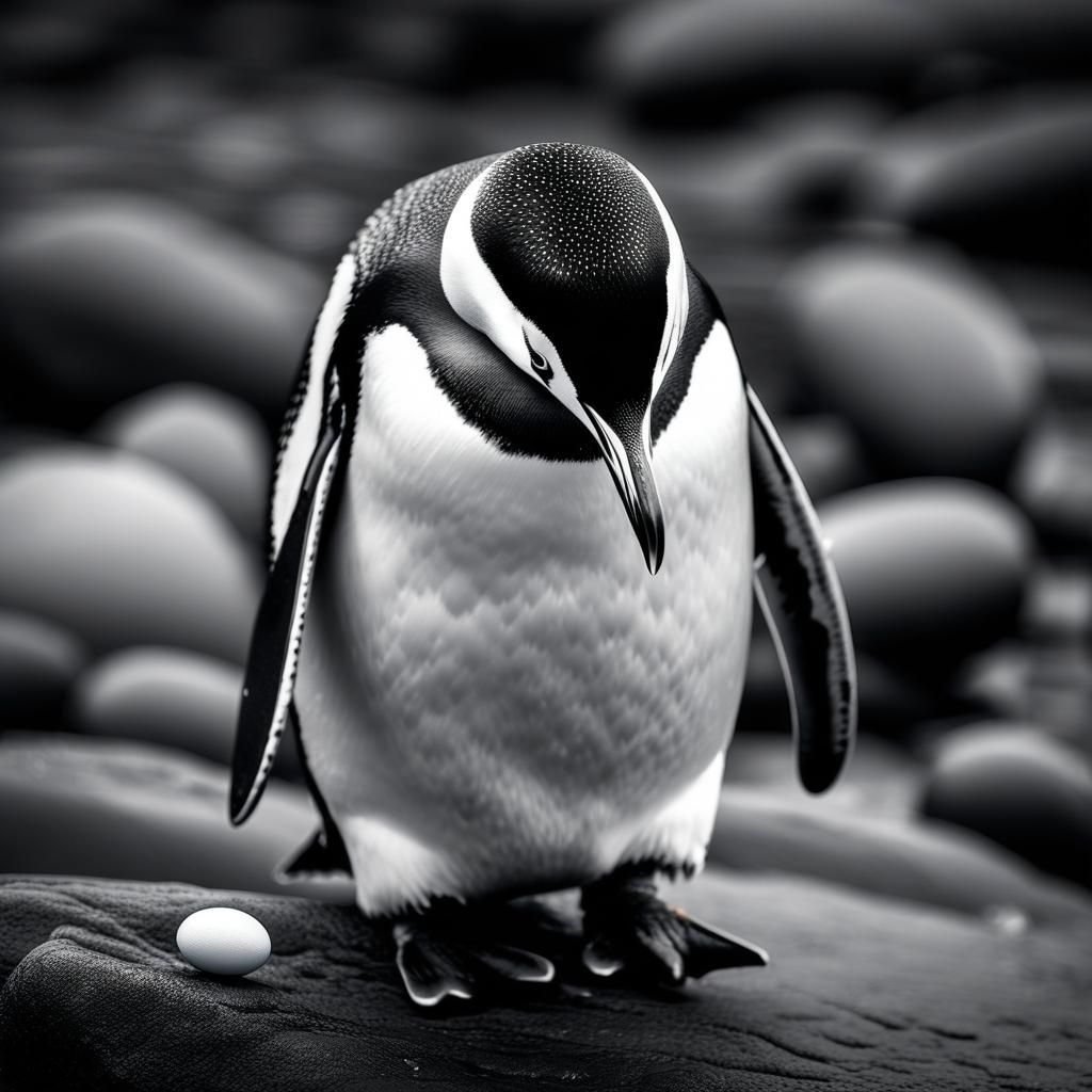 Penguin and Febergé Egg in Black Lagoon Style