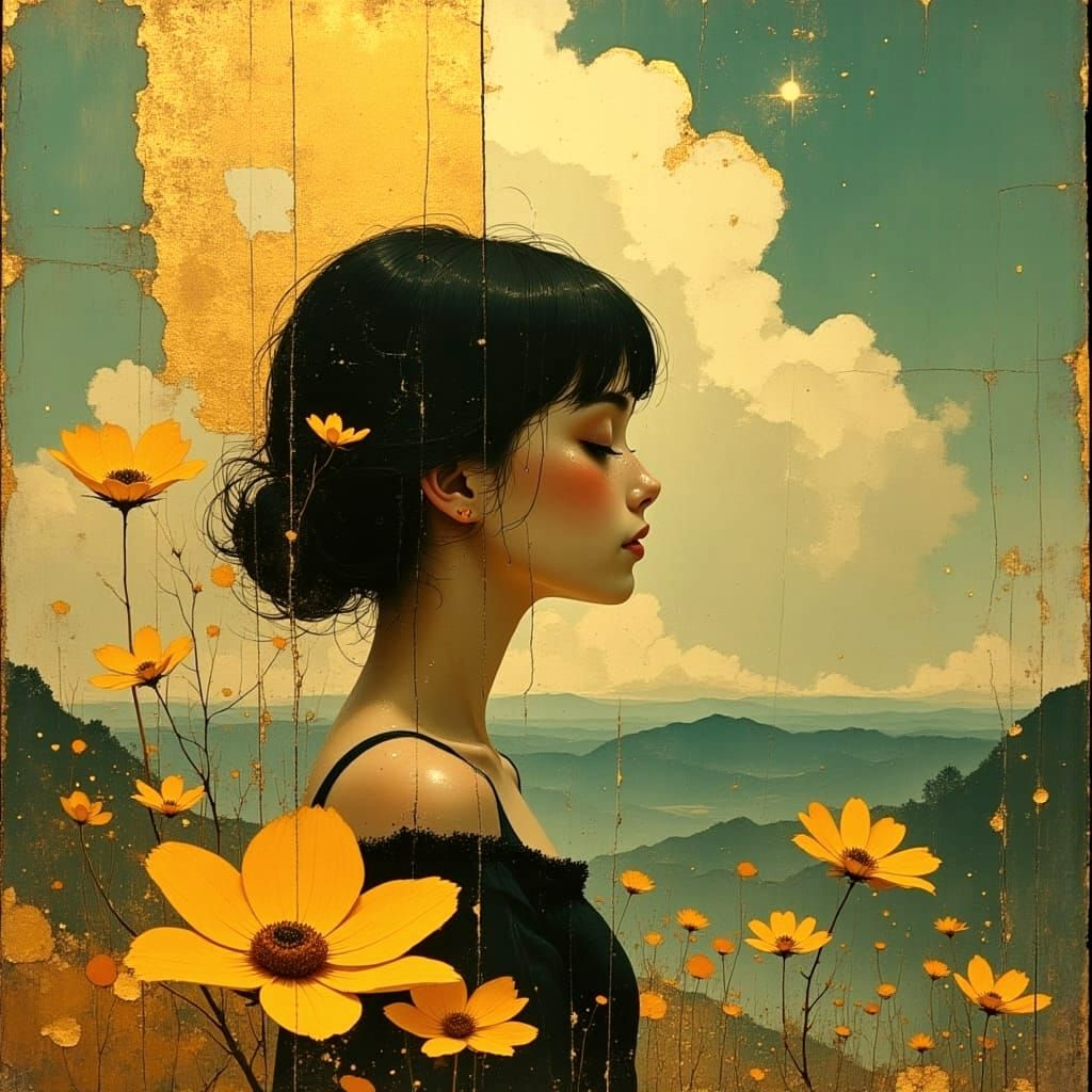 Enchanting Ballerina in a Dreamy Landscape