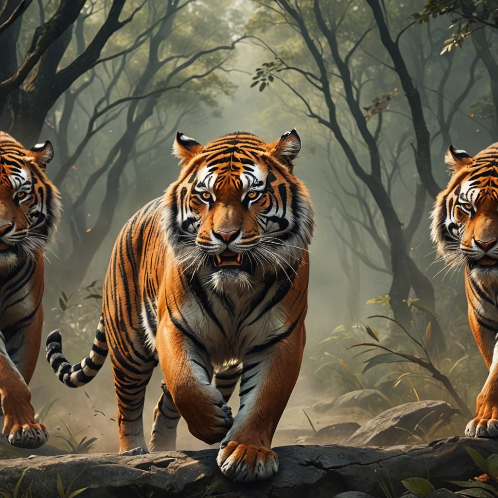 Majestic Tiger in Detailed Fantasy Concept Art