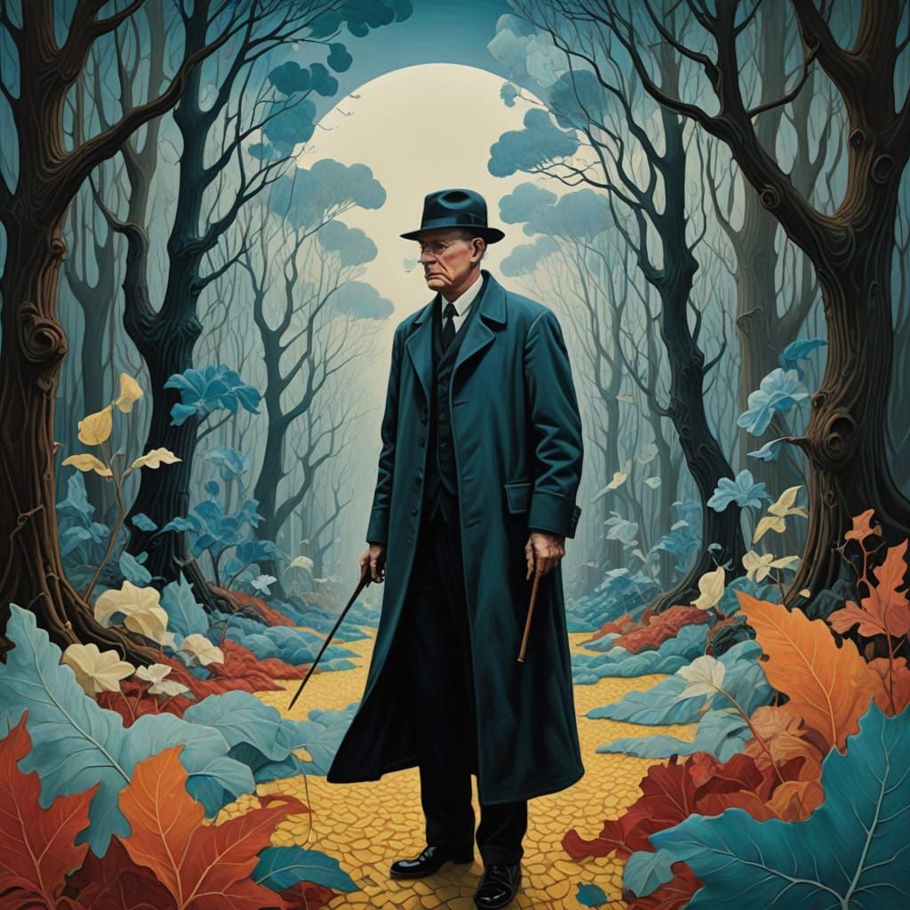 Spectral Maestro Conducts an Ethereal Orchestra in a Dreamli...