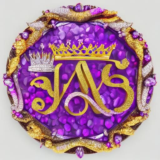 Metallic Diamond M in a Colorful 3D Splash