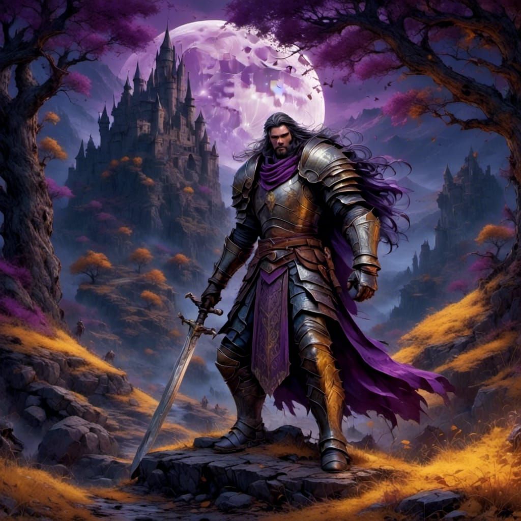 Cursed Moon King in Dark Fantasy Style