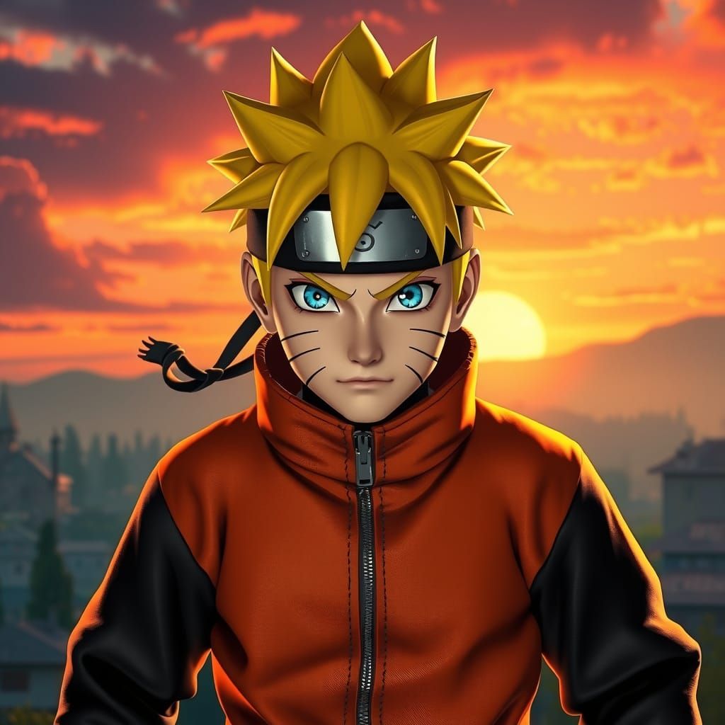 Naruto Uzumaki in Cinematic 3D Ninja Attire