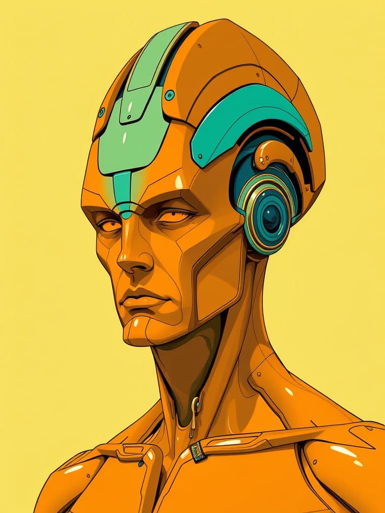 Cyberpunk Futurist Figure