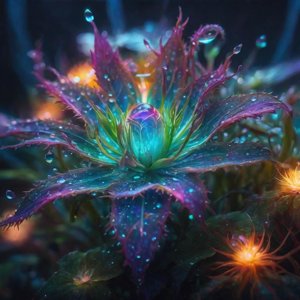 Magical Plant Radiating Ethereal Glow