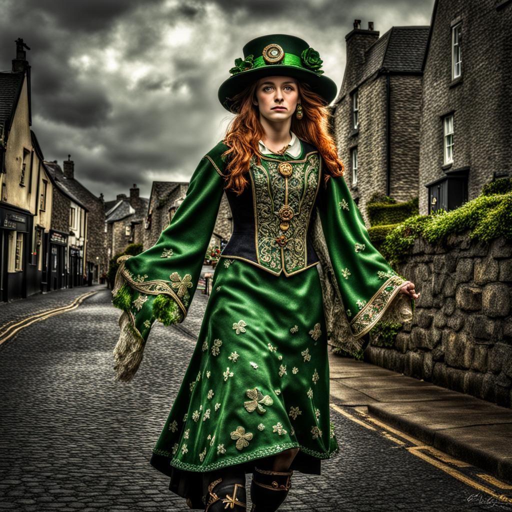 Hyperrealistic Irish Woman with Intricate Details