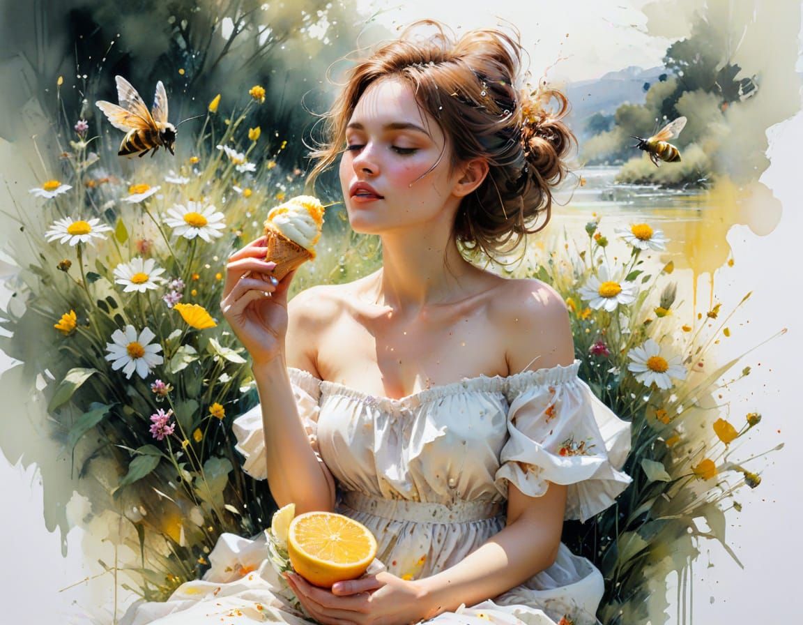 Summer Daydream with Lemon Ice Cream