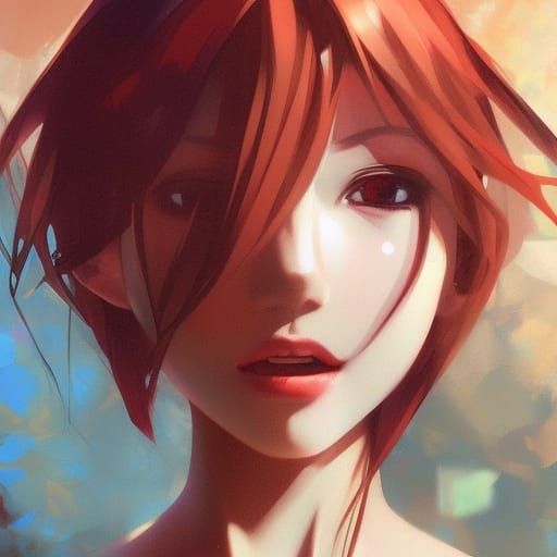 Anime Portrait of Ariel with Realistic Shading