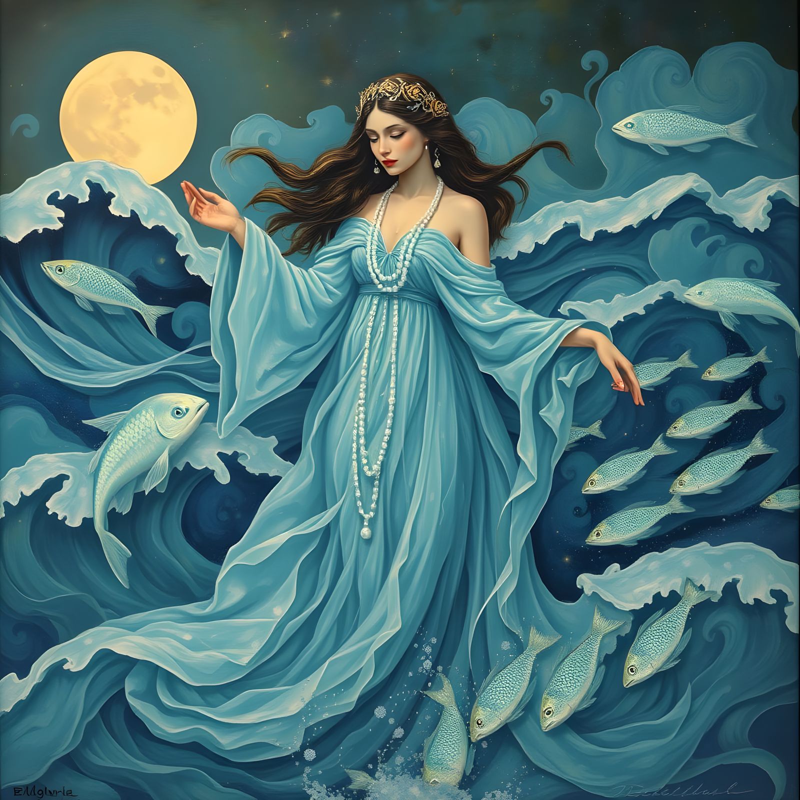 Mystical Pisces Zodiac in Fantasy Realms