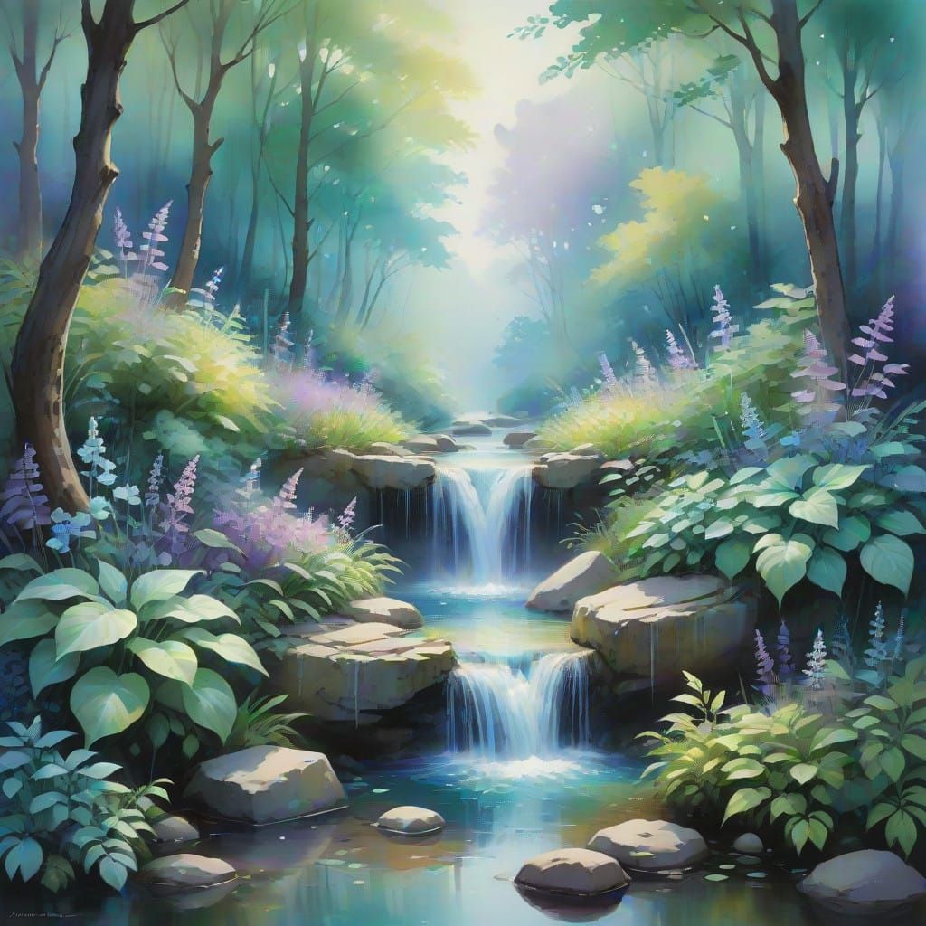 Whispers of Wonder in Luminous Forest Sanctuary