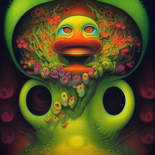 Surreal Portrait in Expressionist Style
