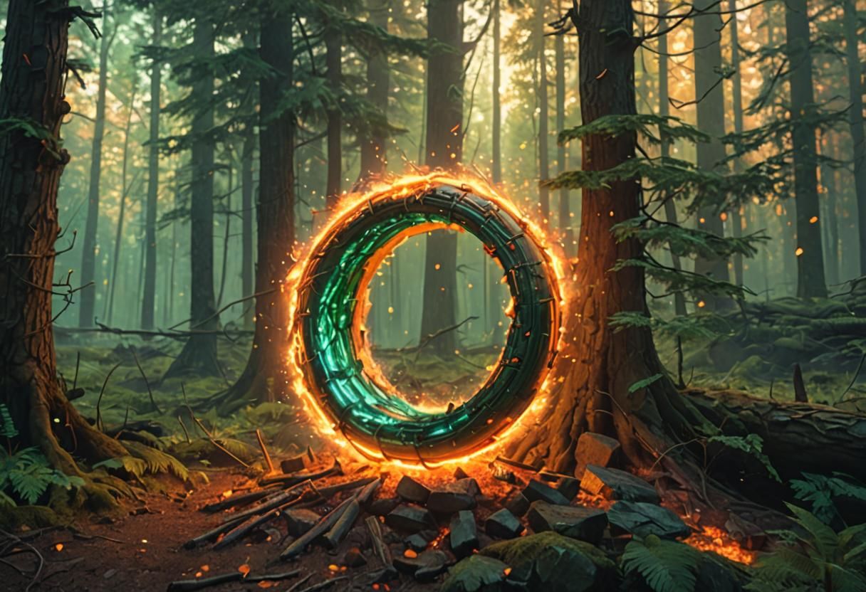 Glowing Candies in Mystical Forest: Fantasy Concept Art